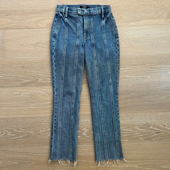 GRLFRND Denim - Grlfrnd Monroe High-Rise Crop Cigarette Jeans Straight Leg Catching Feelings